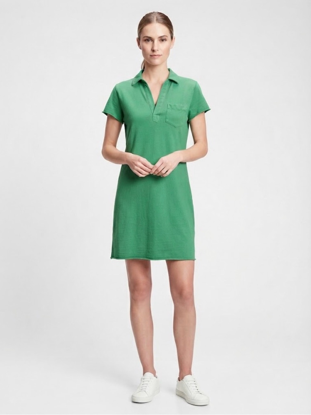 Frank & Eileen Lauren Polo Dress Kelly Green SZ Medium Made in California